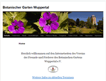 Tablet Screenshot of botanischer-garten-wuppertal.de